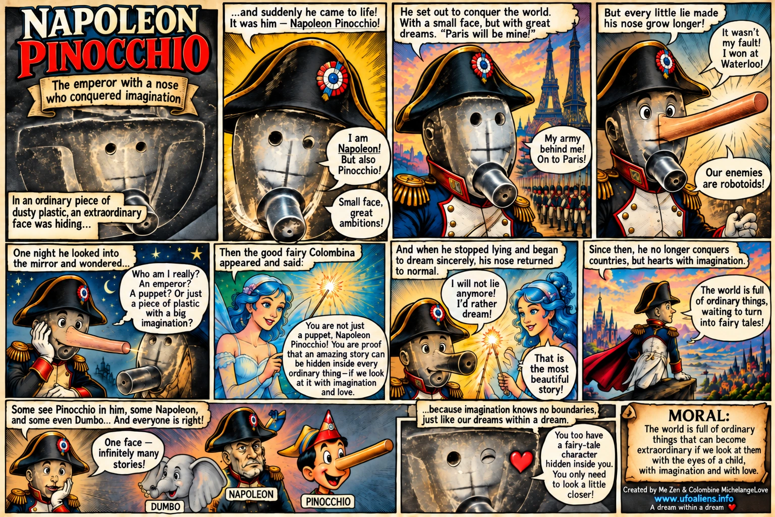 Napoleon Pinocchio English eleven-panel illustrated comic