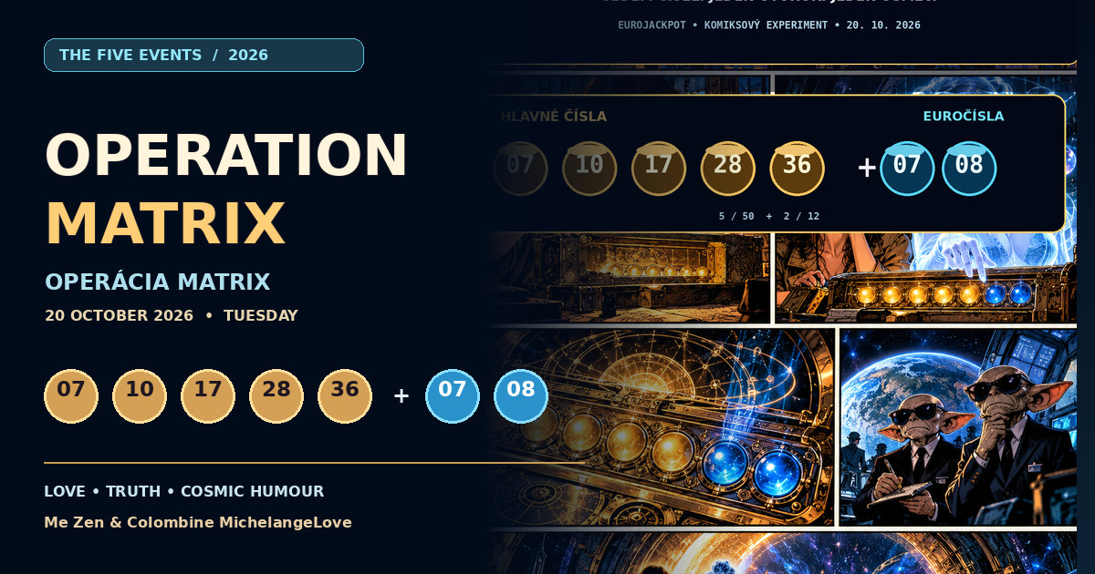 Operation Matrix and the locked five main numbers 07 10 17 28 36, Euro numbers 07 08